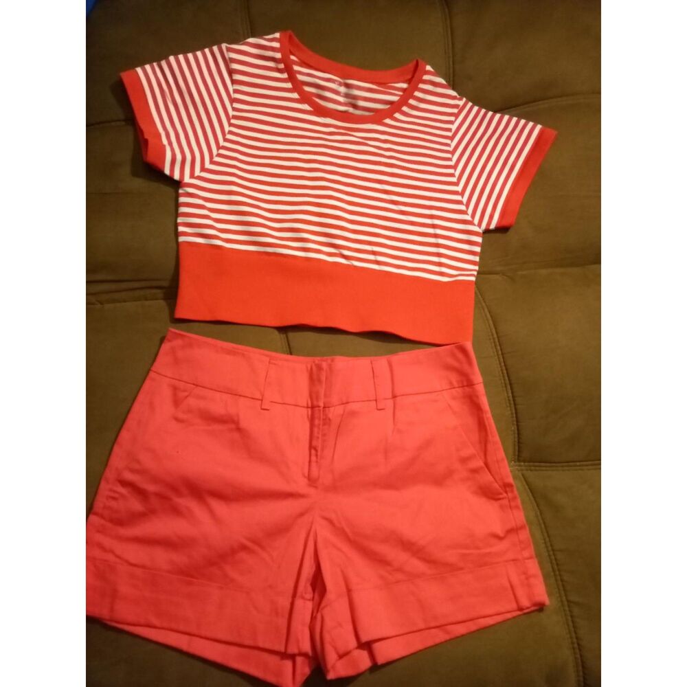 Womens Girls Offline Striped Summer Short Set Size XL   B4